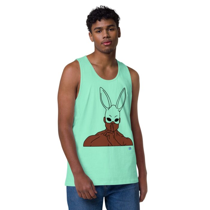Men’s premium tank top - Bunny Ear Mask (Easter) - Image 45