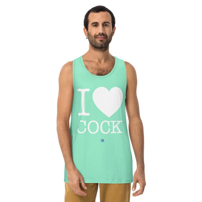 Men’s premium tank top - I Heart Cock - Image 23