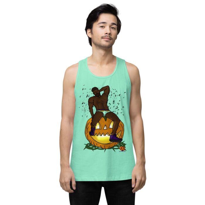 Men’s premium tank top - Jack O Lantern - Image 56