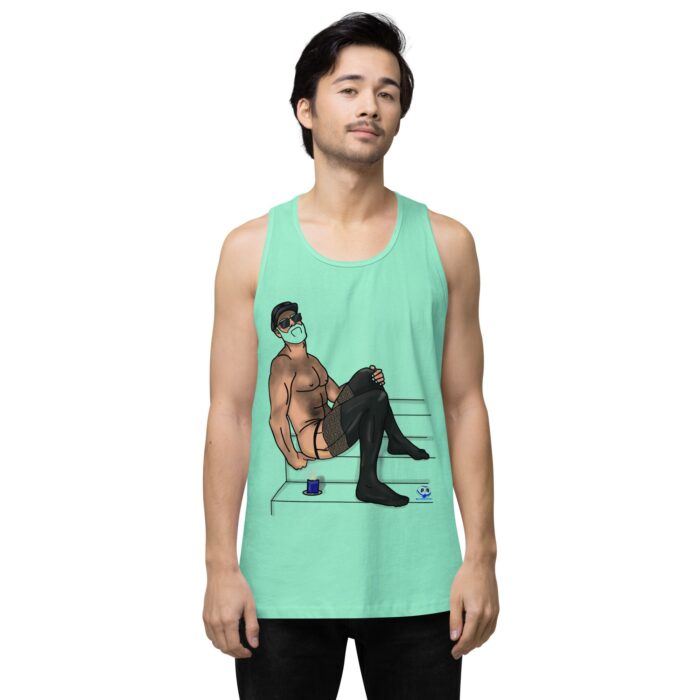Men’s premium tank top - Leather and Lace