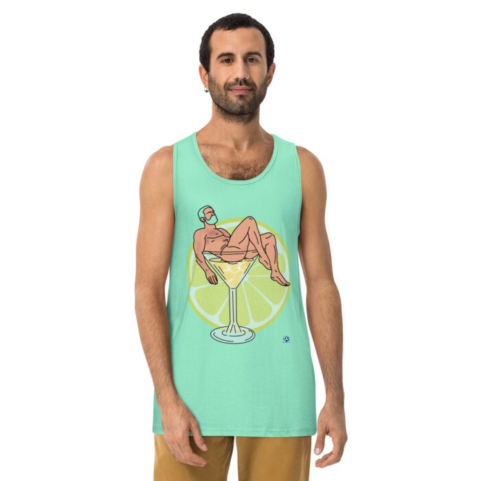 Men’s premium tank top - Lemon Drop - Image 23