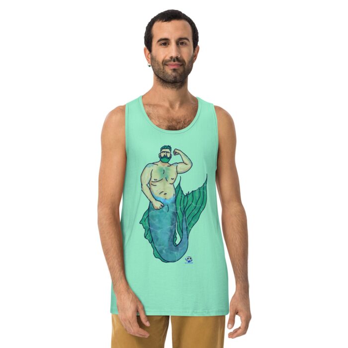Men’s premium tank top - MerCub Green - Image 23