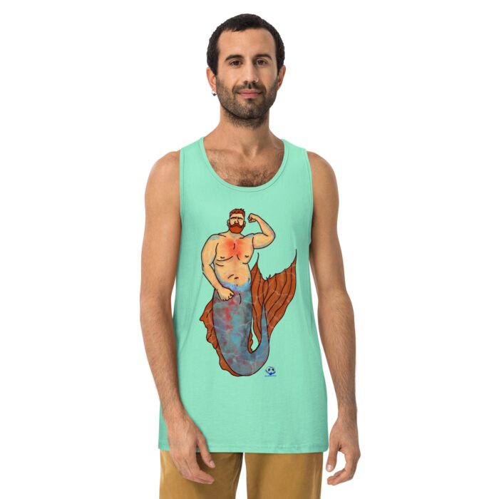 Men’s premium tank top - MerCub Orange - Image 23