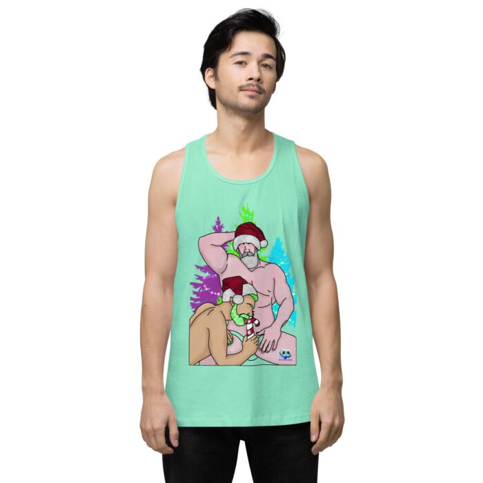 Men’s premium tank top - Peppermint Stick - Image 56