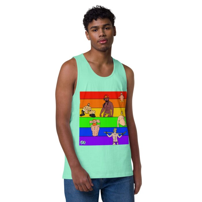 Men’s premium tank top - Pride Rows - Image 45