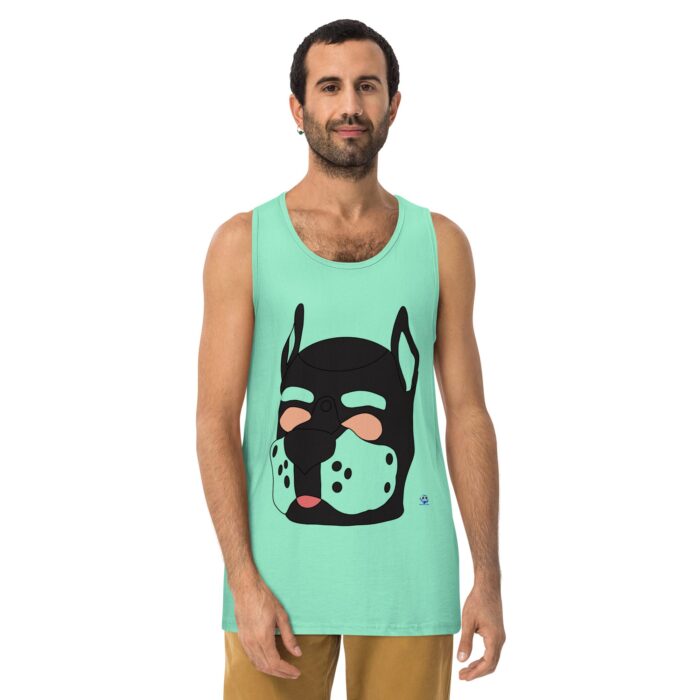 Men’s premium tank top - Pup Mask - Image 23