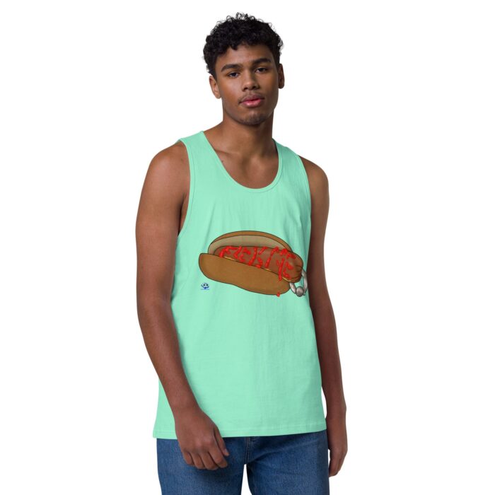 Men’s premium tank top - Real Bad Hotdog - Image 45