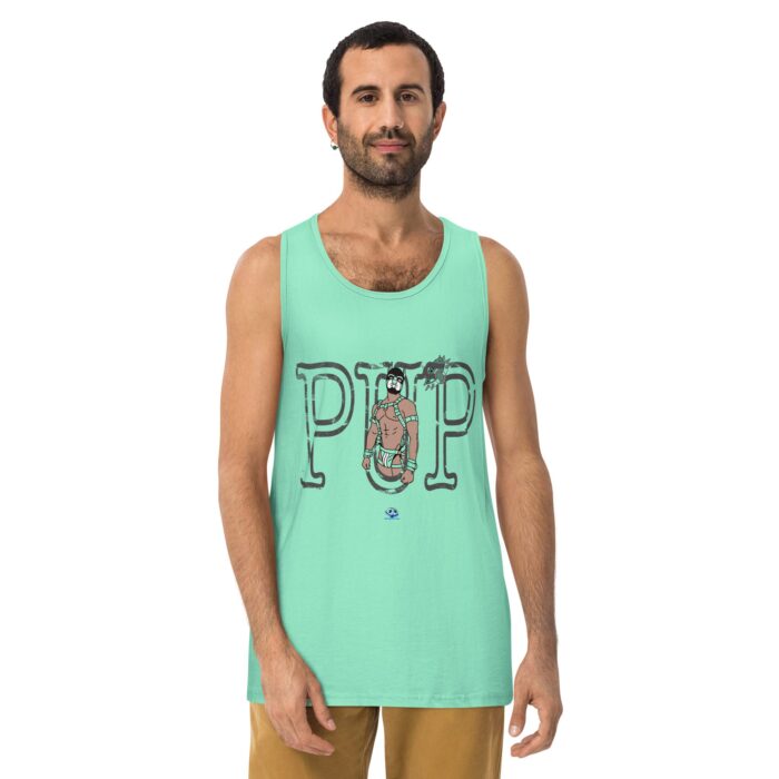 Men’s premium tank top - Pup Sign - Image 23