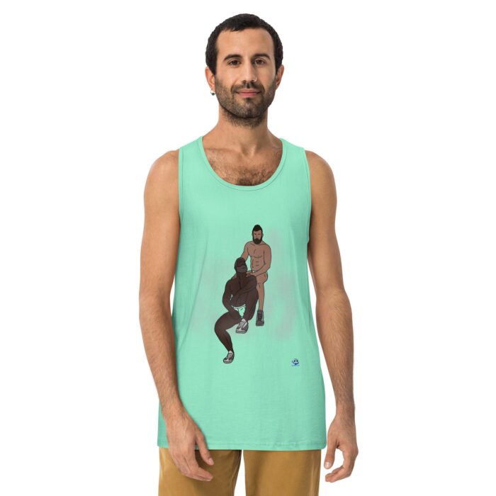 Men’s premium tank top - Steam Room - Image 23