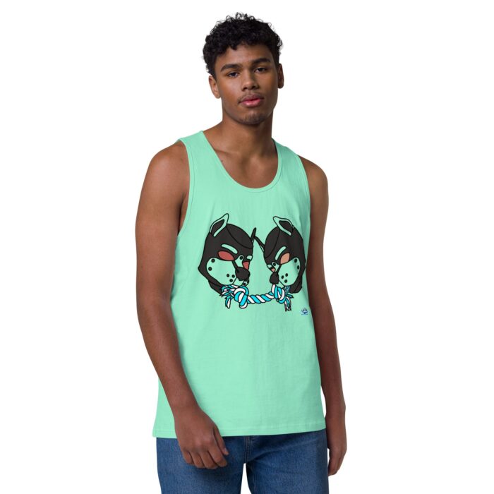 Men’s premium tank top - Tug of War - Image 46