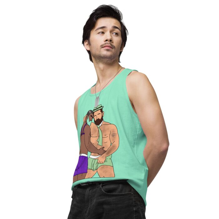 Men’s premium tank top - He's Got a Basket - Image 59