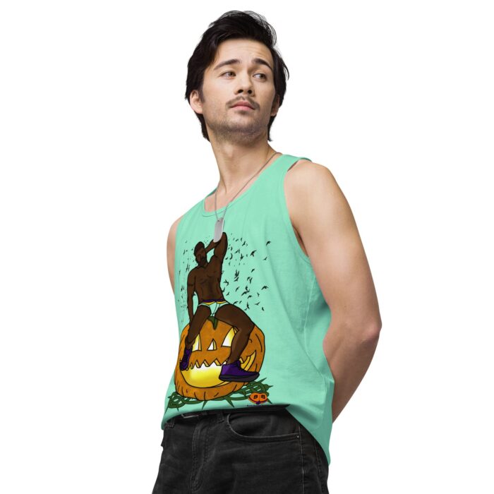 Men’s premium tank top - Jack O Lantern - Image 59