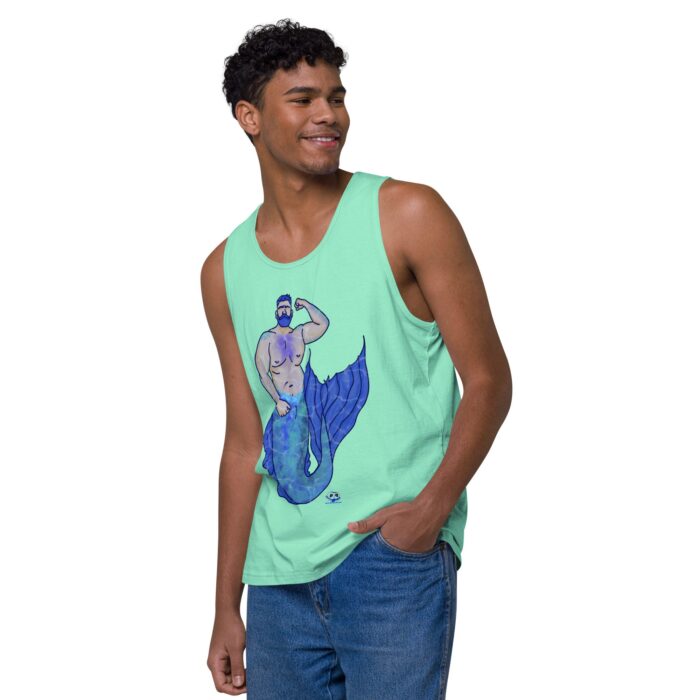 Men’s premium tank top - MerCub Blue - Image 47