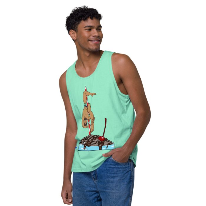 Men’s premium tank top - Milkshake - Image 47