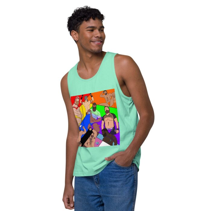 Men’s premium tank top - Pride Angles - Image 47