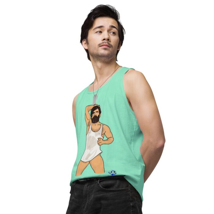 Men’s premium tank top - Rain - Image 59