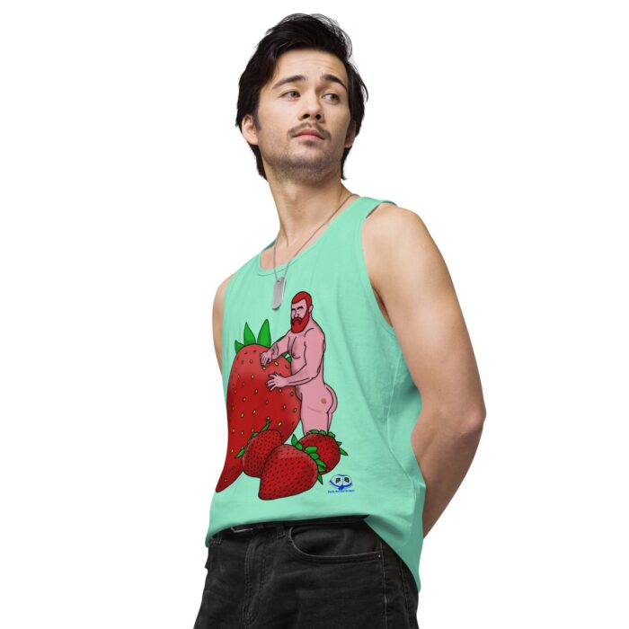 Men’s premium tank top - Red and Wild - Image 59