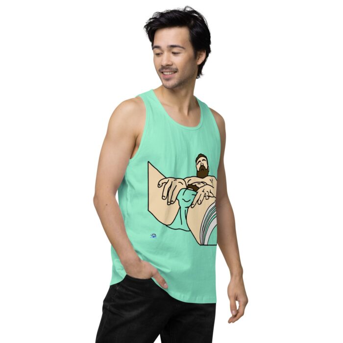 Men’s premium tank top - Peekaboo Bush - Image 58