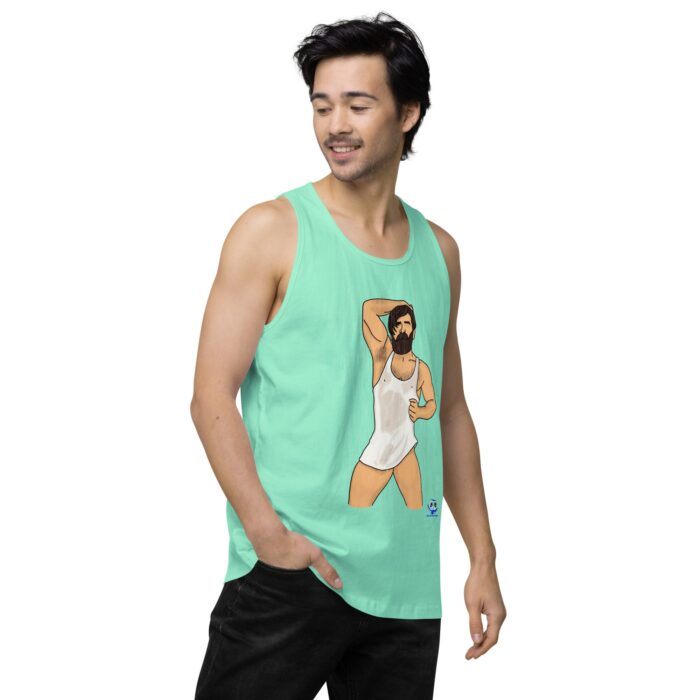 Men’s premium tank top - Rain - Image 58