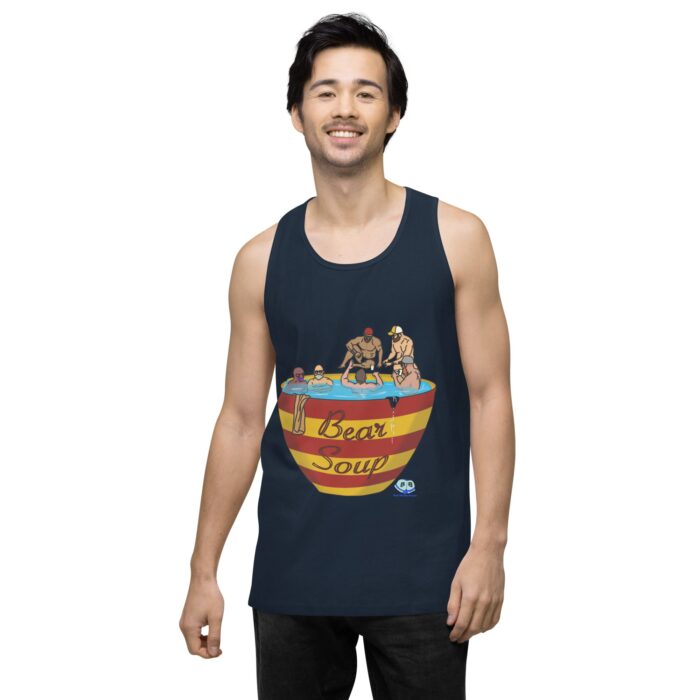 Men’s premium tank top - Bear Soup - Image 18
