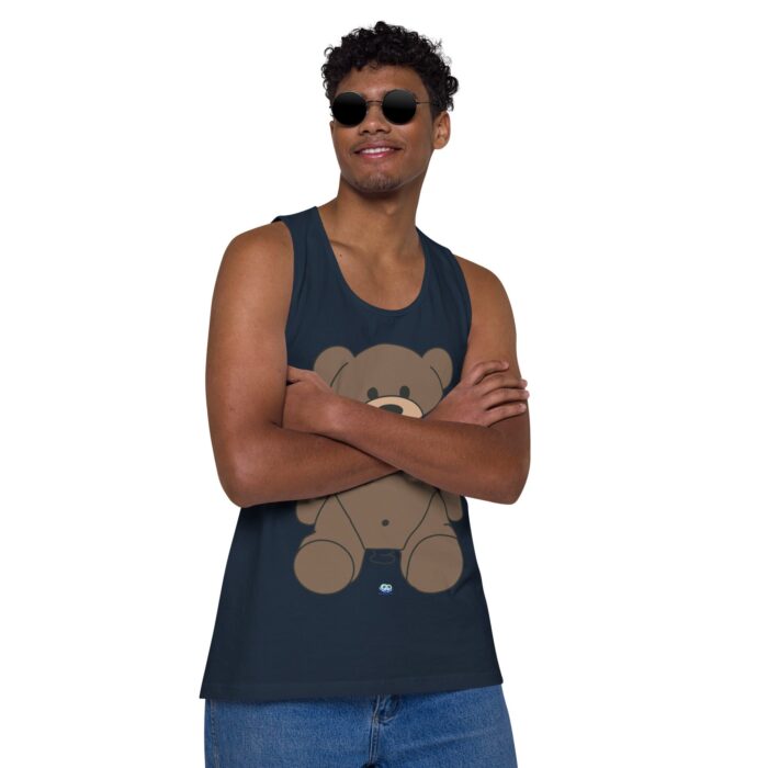 Men’s premium tank top - Gagged Teddy Bear (Butt Plug) - Image 15