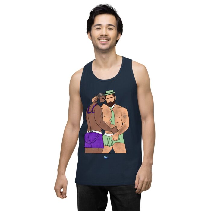 Men’s premium tank top - He's Got a Basket - Image 18