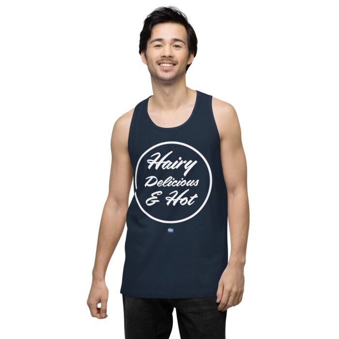 Men’s premium tank top - Hot Hairy Delicious - Image 18