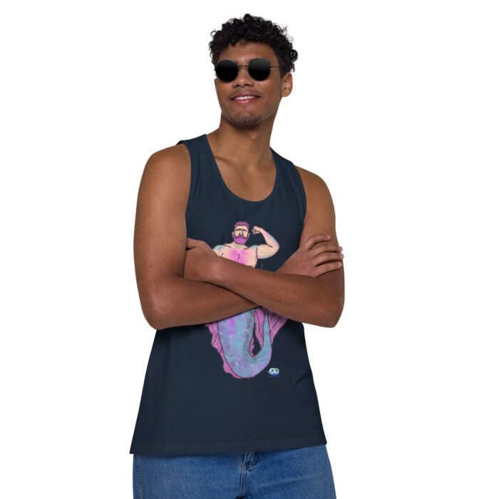 Men’s premium tank top - MerCub Pink - Image 15