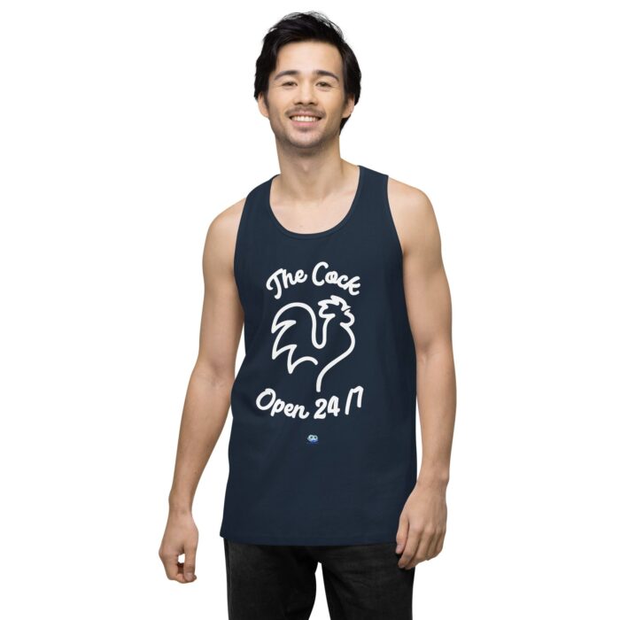 Men’s premium tank top - The Cock Open 24/7 - Image 17