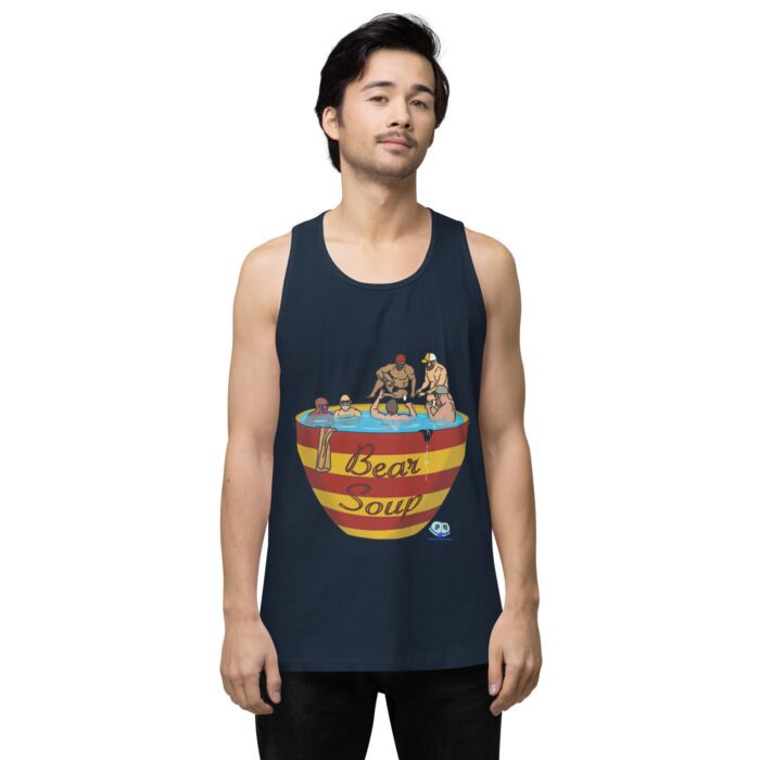 Men’s premium tank top - Bear Soup - Image 17