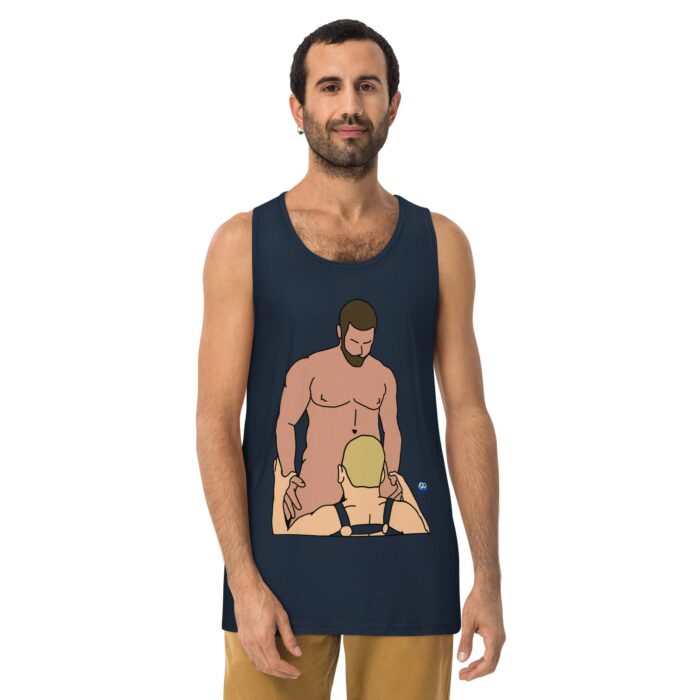 Men’s premium tank top - BlowJob and Harness - Image 7