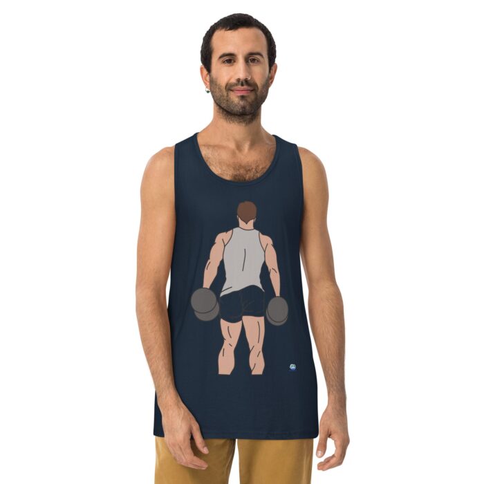 Men’s premium tank top - Dumbbells - Image 7