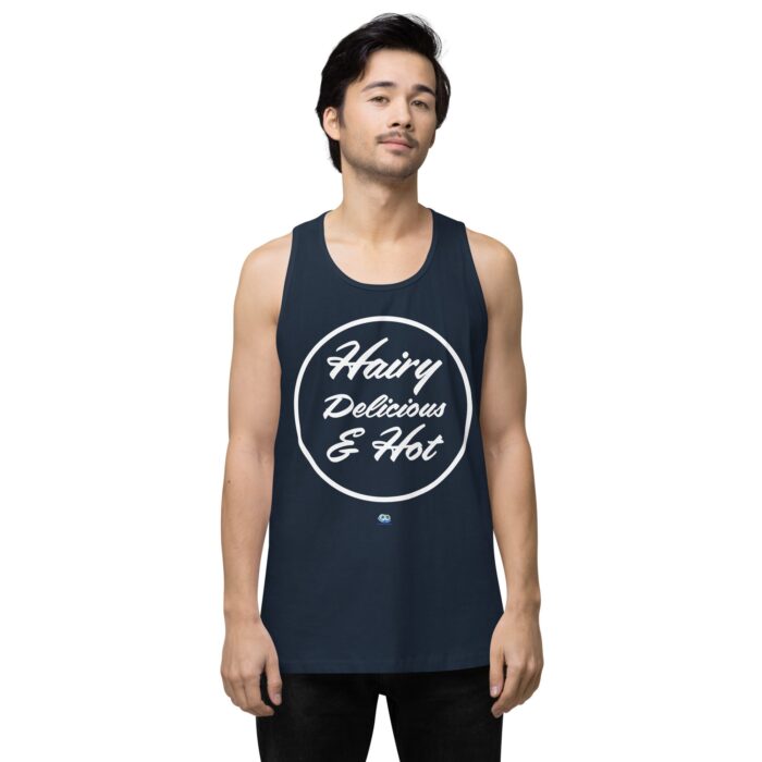 Men’s premium tank top - Hot Hairy Delicious - Image 17