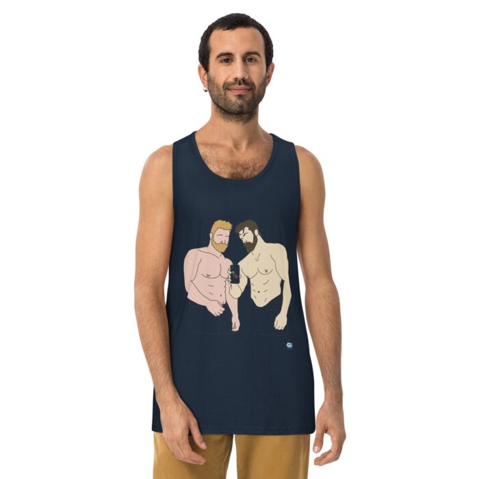 Men’s premium tank top - Locker Room Selfie - Image 7