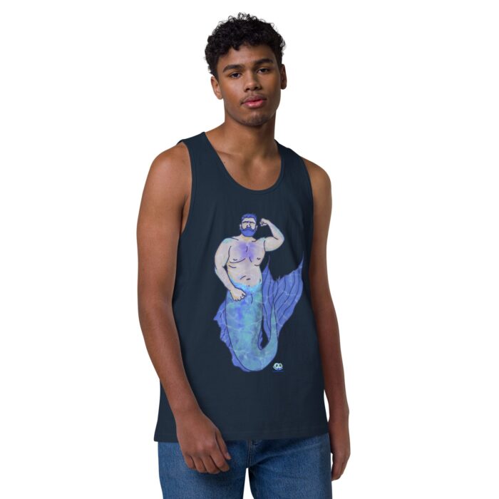 Men’s premium tank top - MerCub Blue - Image 14