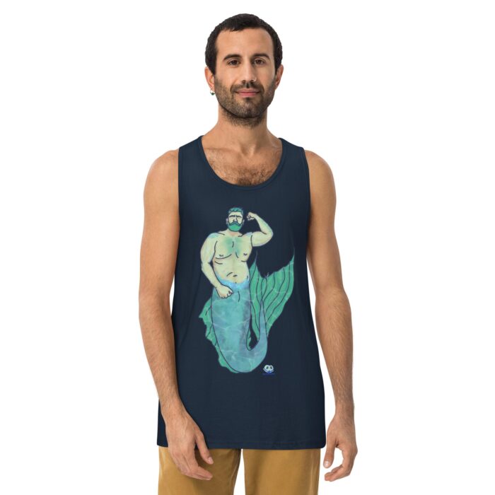 Men’s premium tank top - MerCub Green - Image 7