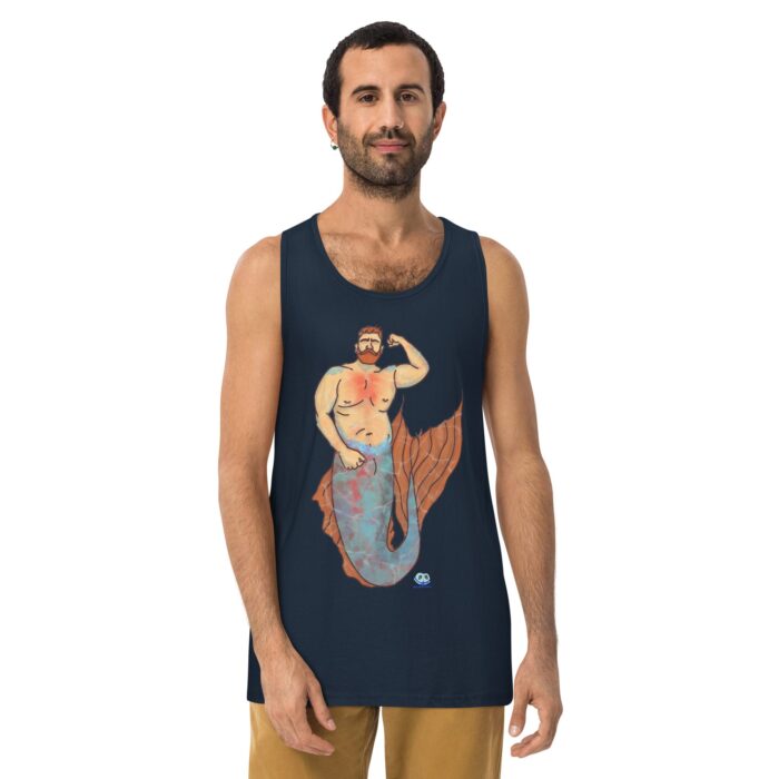 Men’s premium tank top - MerCub Orange - Image 8