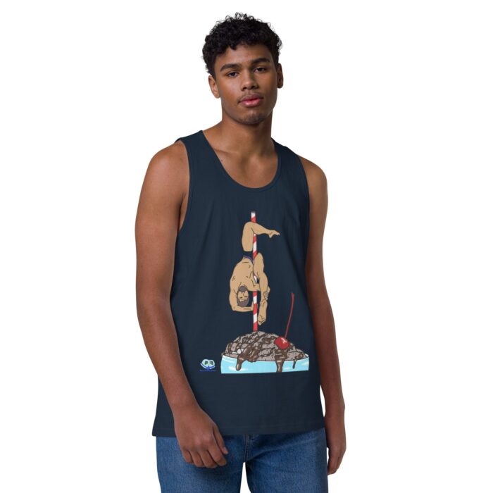 Men’s premium tank top - Milkshake - Image 13