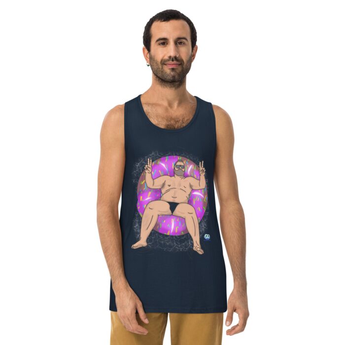 Men’s premium tank top - Peace, Love, and Doughnuts - Image 8