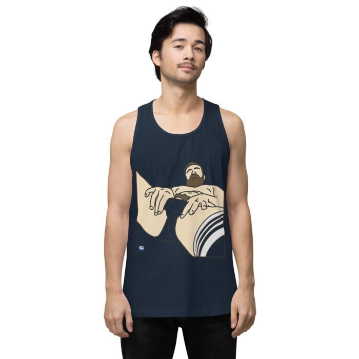 Men’s premium tank top - Peekaboo Bush - Image 17