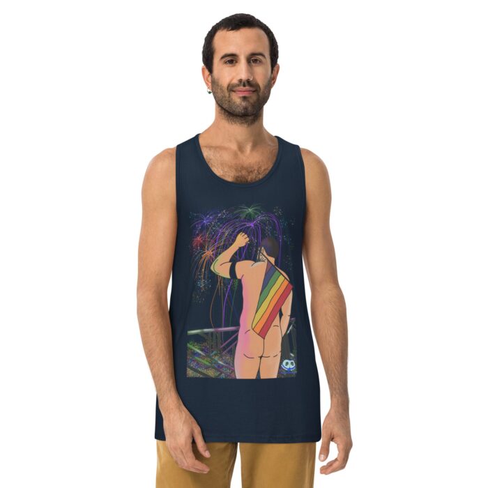 Men’s premium tank top - Pride Parade - Image 8