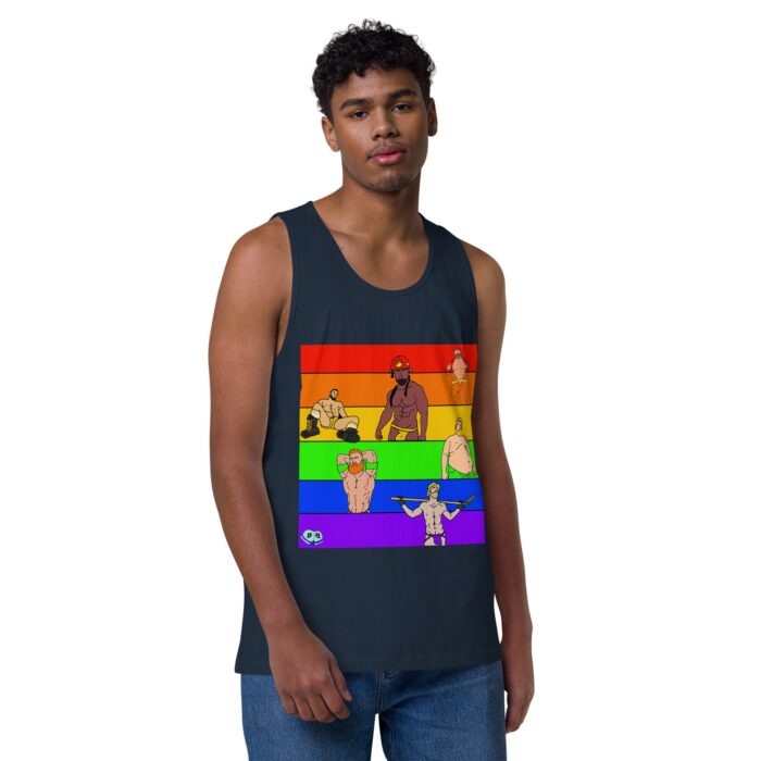 Men’s premium tank top - Pride Rows - Image 13