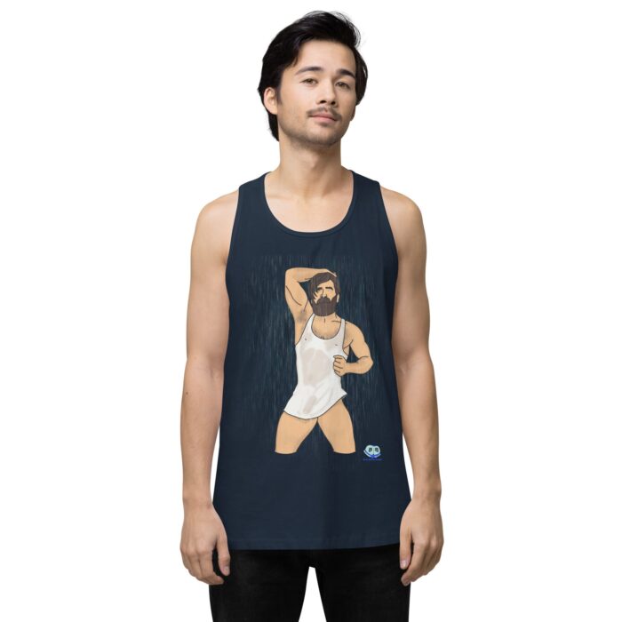 Men’s premium tank top - Rain - Image 16