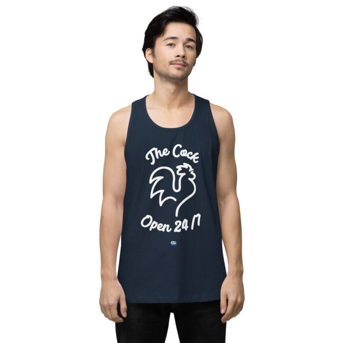 Men’s premium tank top - The Cock Open 24/7 - Image 16