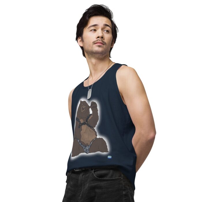 Men’s premium tank top - Disco Bear - Image 20