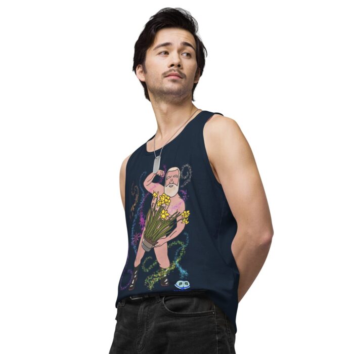 Men’s premium tank top - Flower Power - Image 20