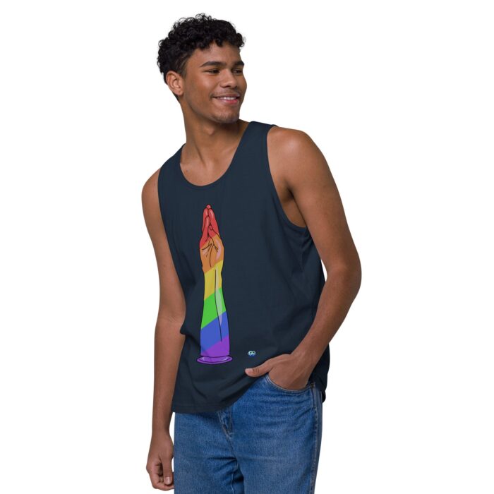 Men’s premium tank top - Handy Stripes - Image 16