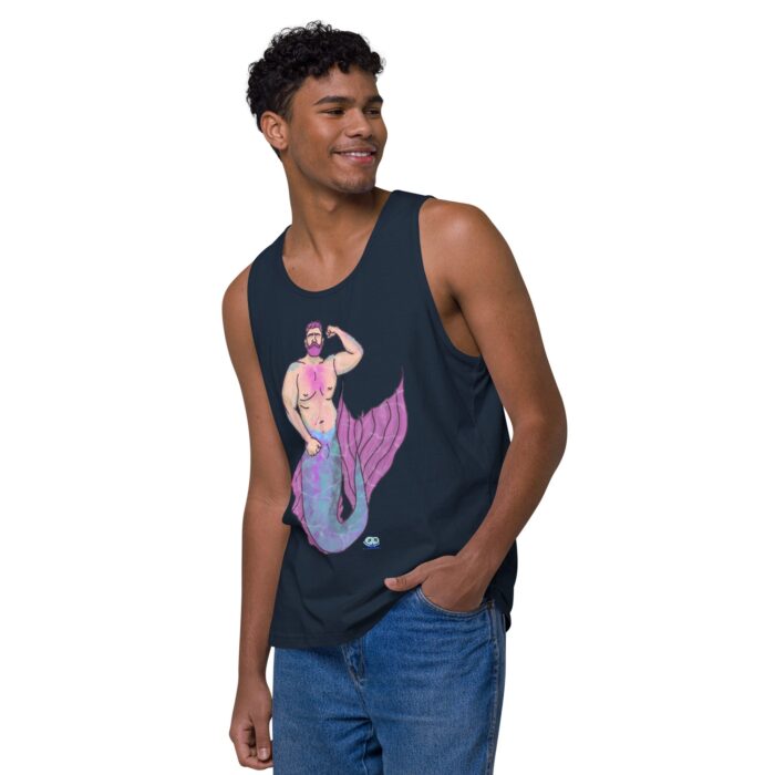 Men’s premium tank top - MerCub Pink - Image 16