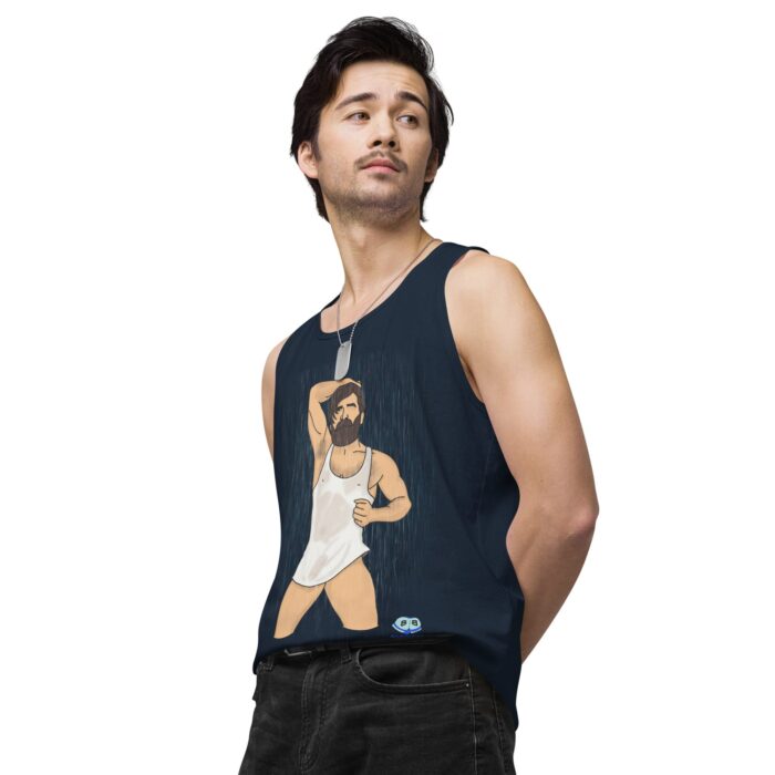 Men’s premium tank top - Rain - Image 19