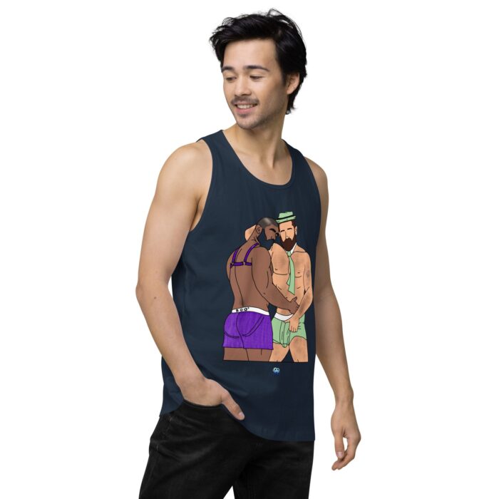 Men’s premium tank top - He's Got a Basket - Image 19